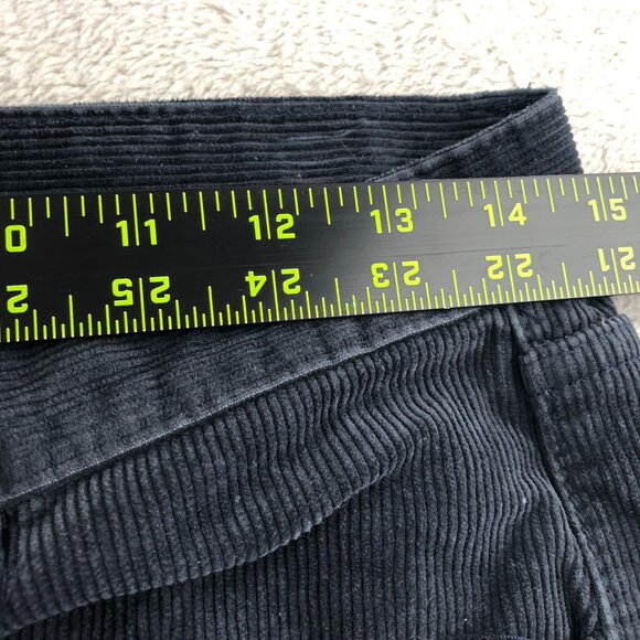 John Galt Womens Corduroy Pants Small Black Straight Leg Classic Casual Mid Rise - Picture 6 of 14